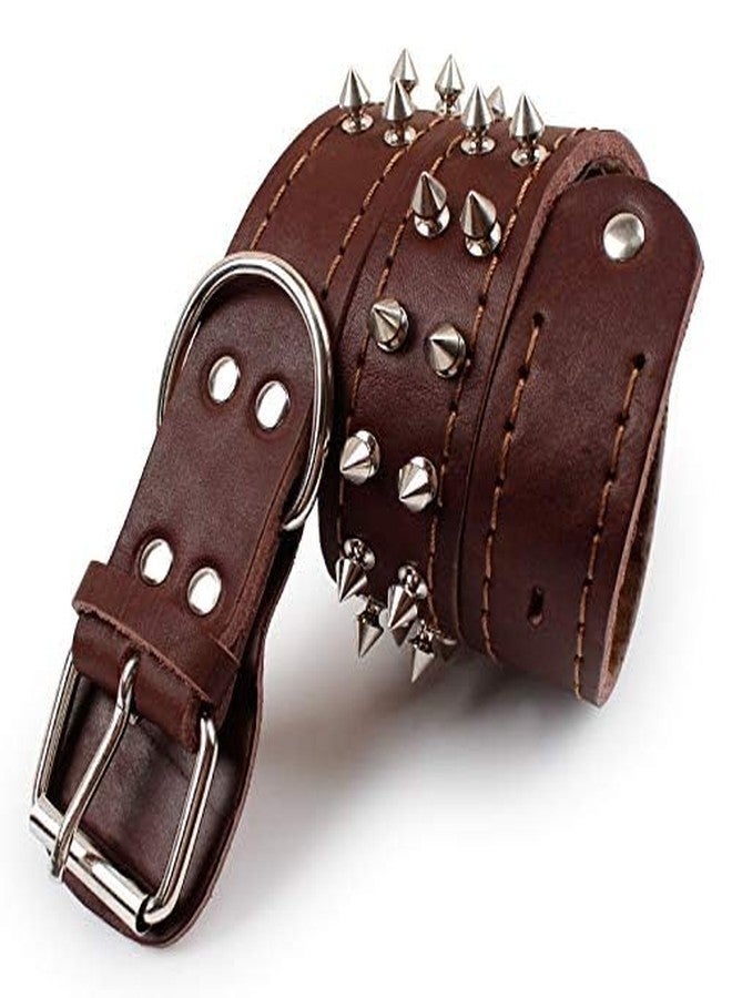 KittuPet طوق KittuPet المرصع بالمسامير للكلاب من الجنسين، طوق قطط من الجلد الصناعي مزين بمسامير على شكل فطر، مشبك معدني قابل للتعديل، طوق تدريب متين للحيوانات الأليفة من السلالات الكبيرة، مقاس كبير - Image 2